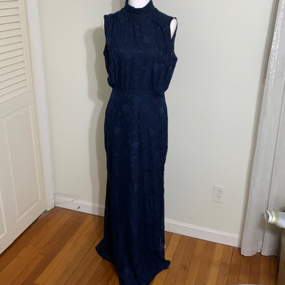 Lulus Size Large Blue floral maxi dress new without tags